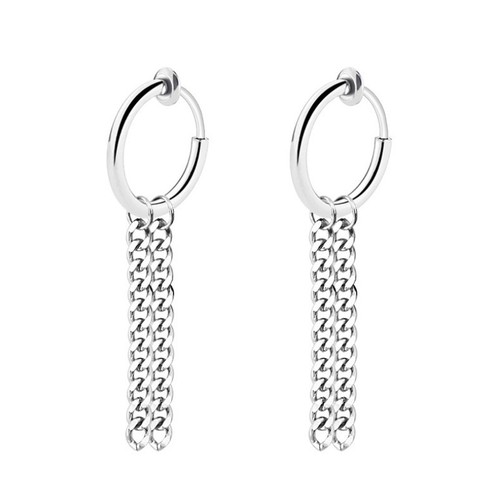 Bông Tai Nam Loại Kẹp Ko Cần Bấm Lỗ Tai Titan Không Đen TT 2351 1 Bông Tai Nam Loại Kẹp Ko Cần Bấm Lỗ Tai Titan Không Đen TT 2351