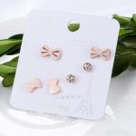 Bộ 3 Đôi Bông Tai Titan Ko Đen TT 2469