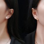 Bông Tai Nữ Ngọc Trai Đeo 2 Kiểu Titan Ko Đen TT 2892