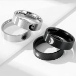 Nhẫn Cặp Nam Nữ Unisex Titan Ko Đen TT4653