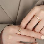 Nhẫn Nữ Ngọc Trai Titan Ko Đen TT4716