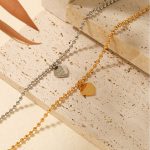 Lắc Chân Titan Nữ Dây Bi Mặt Trái Tim Khắc Chữ Love Forever 520 Không Đen Không Gỉ TT 4762