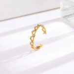 Nhẫn Nữ Hình Vương Miện Free Size Titan Ko Đen TT4768