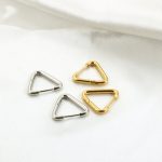 Bông Tai Titan Nam Nữ Unisex HìnhTam Giác  Titan Ko Đen TT4886