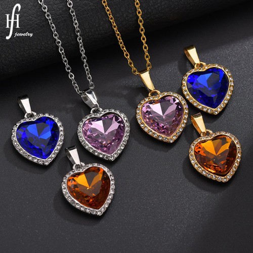 Dây Chuyền Mặt Trái Tim Titan Ko Đen TT 2732