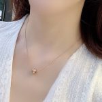 Dây Chuyền Sợi Mì Mặt Trái Châu Titan Ko Đen TT 2771