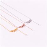 Dây Chuyền Chiếc Lá Pha Lê Tòn Ten Titan Ko Đen TT 3116