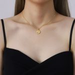 Dây Chuyền Hoa Cúc Titan Ko Đen TT 3355