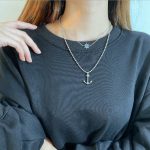 Dây Chuyền 2 Tầng Hình Mỏ Neo Thép Titan Ko Rỉ TT 3630