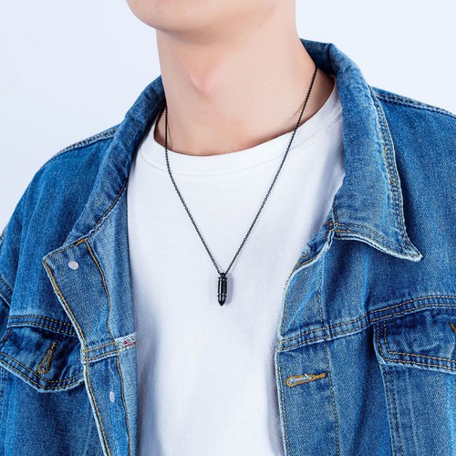 Dây Chuyền Nam Hình Viên Đạn Thép Titan Ko Rỉ TT 3619