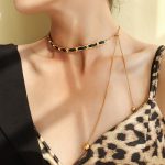 Dây Chuyền Choker Dây Rút Thép Titan Ko Rỉ TT 3606