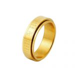 Nhẫn Nam Nữ Bát Nhã Tâm Kinh Bản Nhỏ Xoay 360 Độ Titan Ko Han Rỉ TT 3639