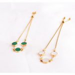 Lắc Tay Dây Rút Mặt 3 Hình Tròn Titan Ko Han Rỉ TT 3651