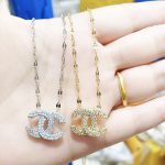 Dây Chuyền Titan Ko Rỉ Mặt Chanel Đính Đá TT 4133