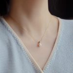 Dây Chuyền Giọt Nước Ngọc Trai Titan Ko Đen TT 4406