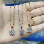 Dây Chuyền Mặt Đá Vuông Titan Không Han Rỉ TT4541