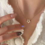 Dây Chuyền Nữ Hoa Cúc Ngọc Trai Titan Không Han Rỉ TT4582