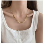 Dây Chuyền Nữ Khối Vuông Dây Mì Titan Không Han Rỉ TT4562