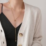 Dây Chuyền Nữ Chữ Y Dáng Dài Kiểu Thắt Nút Titan Không Han Rỉ TT4568