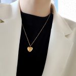 Dây Chuyền Nữ Trái Tim Titan Ko Đen TT4672