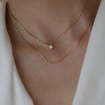 Dây Chuyền Nữ 2 Tầng Dây Mảnh Titan Ko Đen TT 4776