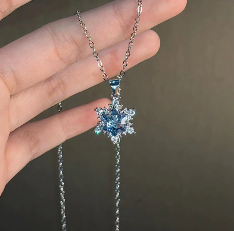 Dây Chuyền Titan Nữ Mặt Hoa Tuyết Không Đen Không Gỉ TT5288