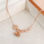 Dây Chuyền Titan Nữ Kim Tiền May Mắn Màu Vàng Hồng Không Đen TT5326