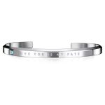 Vòng Tay Titan Nữ Dáng Cuff Màu Bạc Không Đen TT5336