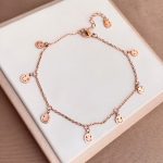 Lắc Chân Titan Nữ Mặt Cười Dễ Thương Không Đen Không Gỉ TT5321