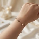 Lắc Tay Nữ Ngôi Sao Lucky Màu Vàng Hồng Không Đen TT5330