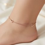 Lắc Chân Nữ Khoen Tròn Màu Vàng Hồng Không Đen TT5332