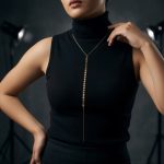 Dây Chuyền Titan Nữ Dáng Dài Màu Vàng Không Đen TT5335