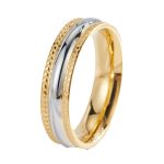 Nhẫn Titan Nam Nữ Unisex Phối 2 Màu Đơn Giản Không Đen Không Phai TT5370